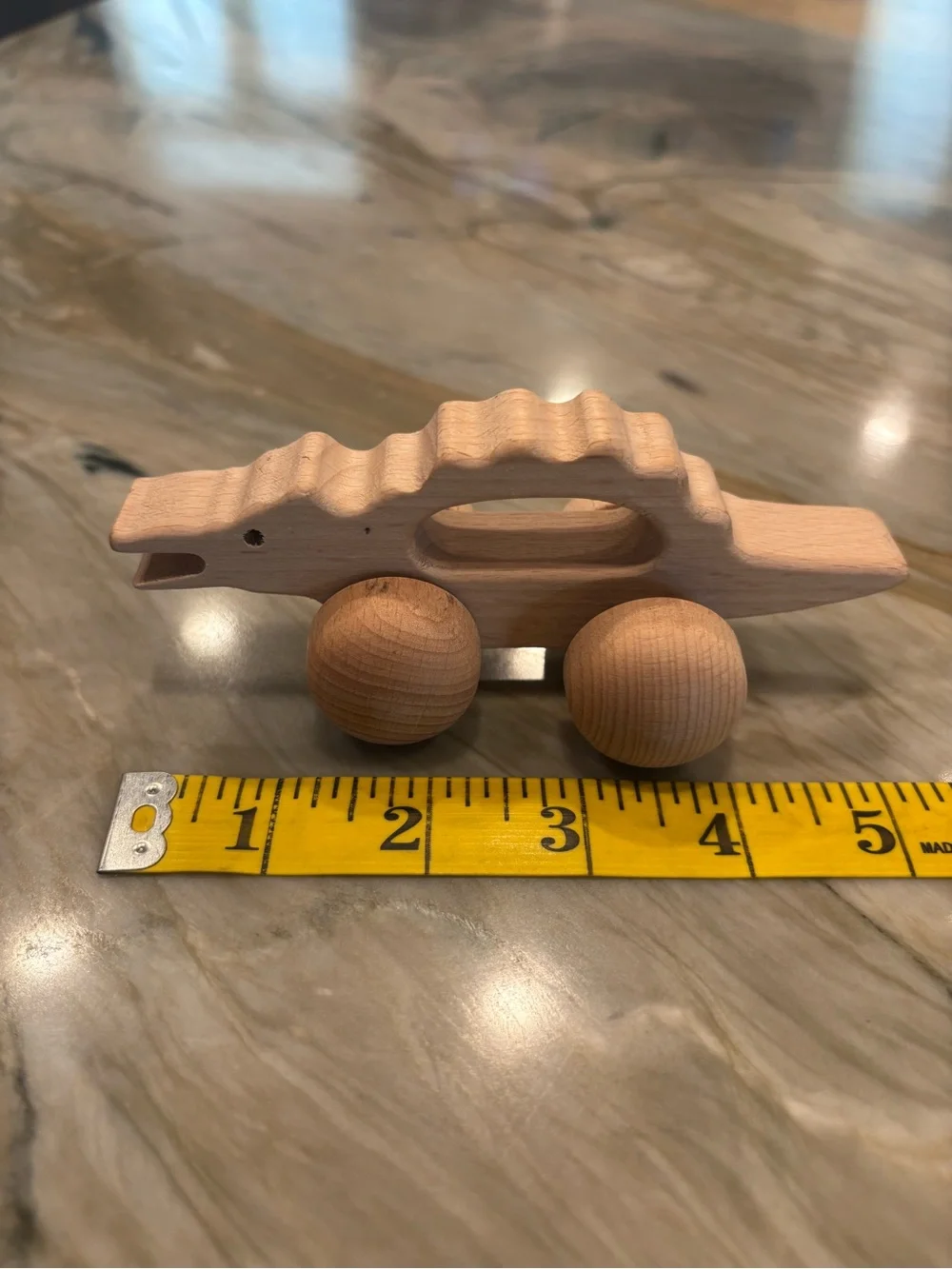 Set of Wooden Animal Rattler Toys 🐊 🐖 🐘